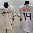 Men's Houston Astros #14 Mauricio Dubón White 2025 City Connect Limited Stitched Jersey