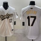 Men's Los Angeles Dodgers #17 Shohei Ohtani White/Gold Limited Stitched Baseball Jersey