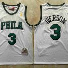 Men's 76ers #3 Allen Iverson Mitchell & Ness Throwback Jersey White