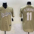 Men's Los Angeles Dodgers #11 Roki Sasaki Cream Cool Base Stitched Baseball Jersey
