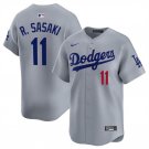 Men's Los Angeles Dodgers #11 Roki Sasaki Gray 2025 Alternate Limited Stitched Jersey