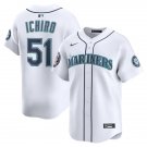 SEA #51 Ichiro Suzuki White Cool Player Stitched Jersey