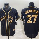 Men's TOR #27 Vladimir Guerrero Jr. Black Gold Cool Base Stitched Jersey