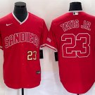 Men's San Diego Padres #23 Fernando Tatis Jr. Number Red NEW 2023 Cool Base Jersey