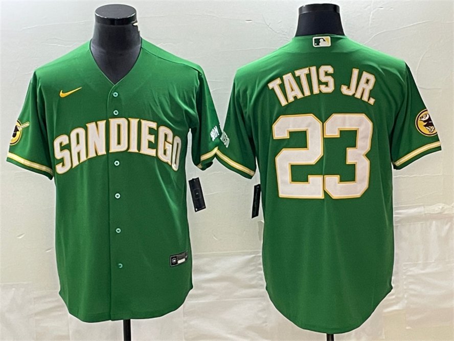 Men's SDP #23 Fernando Tatis Jr. Green Cool Base Stitched Player Jersey