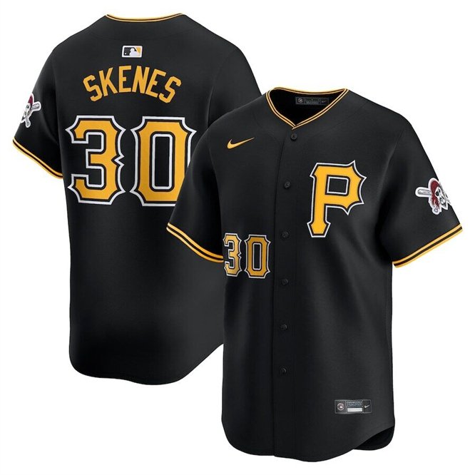Men's PIT #30 Paul Skenes Nike Black Alt Limited Player Jersey