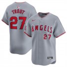 Men's #27 Mike Trout LAA Gray Cool Base Jerseys