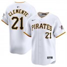 PIT #21 Roberto Clemente white home stitched  Jersey