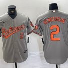 Baltimore Orioles #2 Gunnar Henderson Gray Cool Base Stitched Jersey