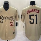 Men's Youth Diamondbacks #51 Randy Johnson City Cool Jersey Cream Gold