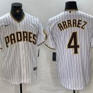 Men's SDP #4 Luis Arraez White Cool Base Stitched Jersey