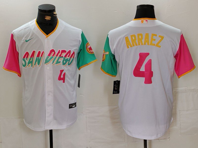 Any Size SDP #4 Luis Arraez Number White 2023 City Connect Jersey