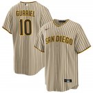 Mens San Diego Padres #10 Yuli Gurriel Nike Alternate Khaki Limited Jersey