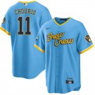 Milwaukee Brewers #11 Jackson Chourio Powder Blue City Connect Cool Base Stitched Jersey