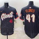 San Francisco Giants #41 Wilmer Flores Anthracite 2025 City Connect Limited Stitched Jersey