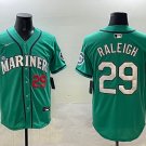 Seattle Mariners #29 Cal Raleigh Aqua Limited Stitched jersey