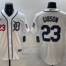 Detroit Tigers #23 Kirk Gibson White Cool Base Stitched Baseball Jersey