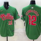 Philadelphia Phillies #12 Kyle Schwarber Green Phanatic Limited Stitched Jersey