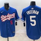 Los Angeles Dodgers #5 Freddie Freeman Blue Flag Limited Stitched Baseball Jersey