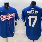 Los Angeles Dodgers #17 Shohei Ohtani Blue Flag Limited Stitched Baseball Jersey