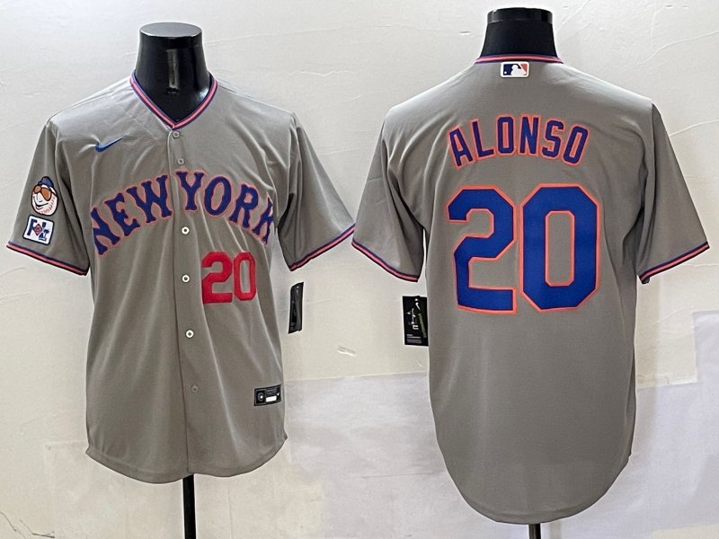 New York Mets #20 Pete Alonso Gray 2025 Limited Stitched Baseball Jersey