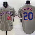 New York Mets #20 Pete Alonso Gray 2025 Limited Stitched Baseball Jersey