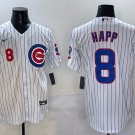 Chicago Cubs #8 Ian Happ Cool Baseball Jersey White