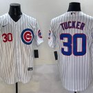 Chicago Cubs #30 Kyle Tucker White Home Limited Stitched Baseball Jersey