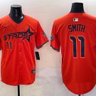 Men's Houston Astros #11 Cam Smith Orange 2025 City Connect Limited Stitched Baseball Jersey