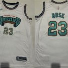 Men's Memphis Grizzlies #23 Derrick Rose White Stitched Basketball Jersey