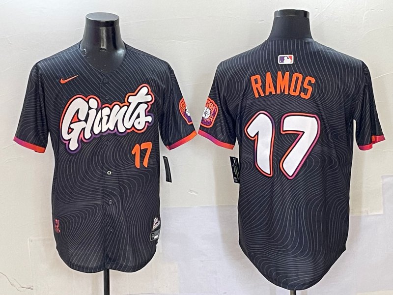 San Francisco Giants #17 Heliot Ramos Nike Anthracite 2025 City Connect 2.0 Limited Player Jersey