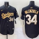 Los Angeles Dodgers #34 Fernando Valenzuela Black Authentic Collection Jersey