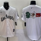 Men's Los Angeles Dodgers Team Big Logo White Mexico 2025 LA Gothic Style Jersey