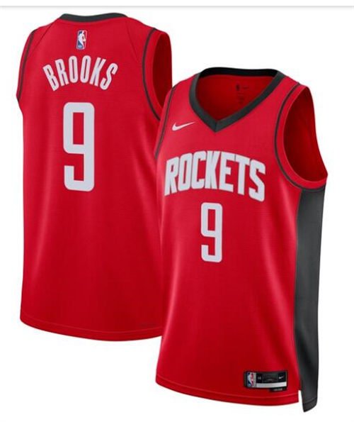 Houston Rockets #9 Dillon Brooks Red Icon Edition Jersey