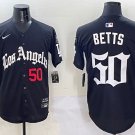 Los Angeles Dodgers #50 Mookie Betts Black Cool Base Stitched Limited Jersey