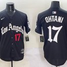 Los Angeles Dodgers #17 Shohei Ohtani Black Cool Base Stitched Limited Jersey