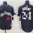 Los Angeles Dodgers #24 Kobe Bryant Black Cool Base Stitched Limited Jersey