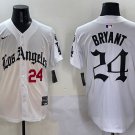 Los Angeles Dodgers #24 Kobe Bryant White Cool Base Stitched Limited Jersey