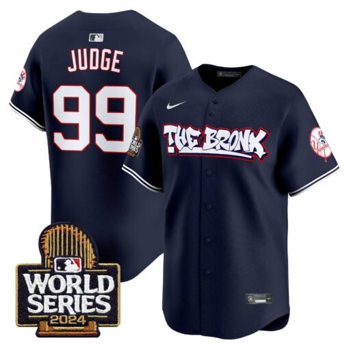 New York Yankees #99 Aaron Judge Navy Bronx Graffiti Vapor Limited Stitched Baseball Jersey