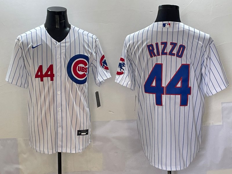 Any Size Chicago Cubs #44 Anthony Rizzo White 2024 Home Limited Stitched Baseball Jersey