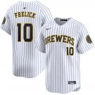 MIL #10 Sal Frelick Nike White Pinstripe Alternate Limited Jersey