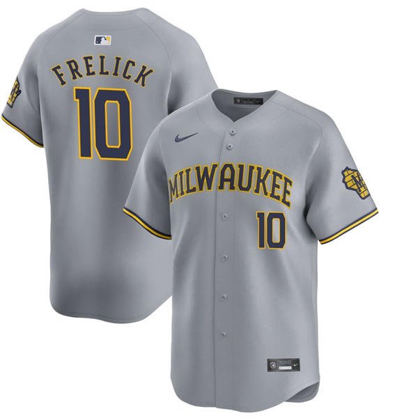 MIL #10 Sal Frelick Nike Gray Road Limited Jersey