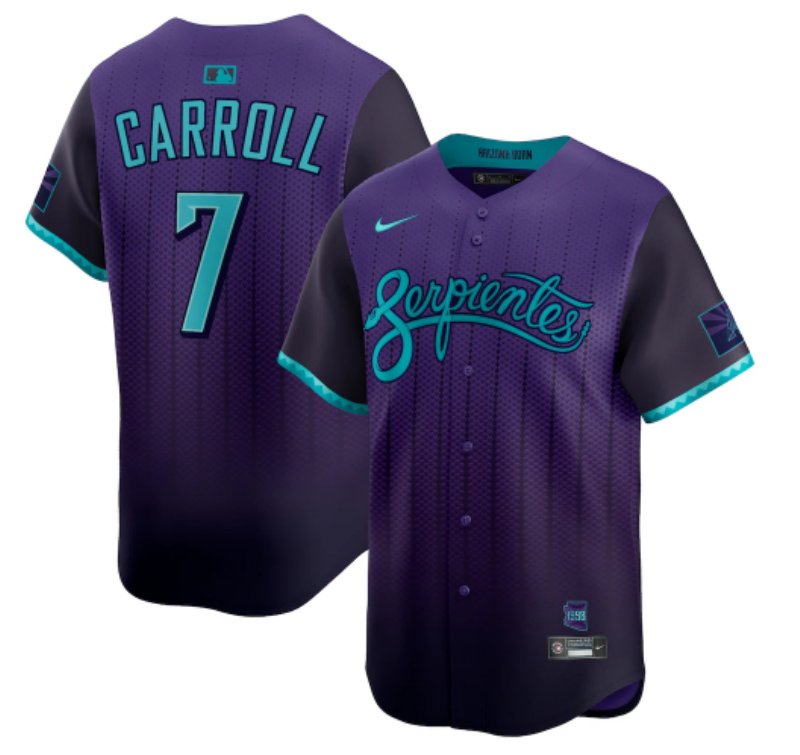 Diamondbacks Active Player #7 Corbin Carroll Limited Player Jersey Purple