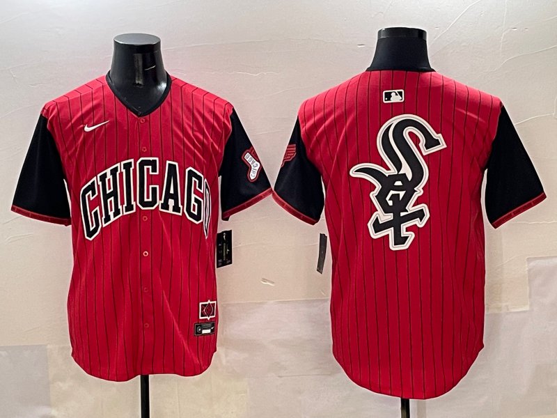 Men's Chicago White Sox Brank Red Black 2025 City Connect Limited Stitched Jersey