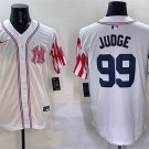 Men's New York Yankees #99 Aaron Judge White American Style Limited Stitched Baseball Jersey