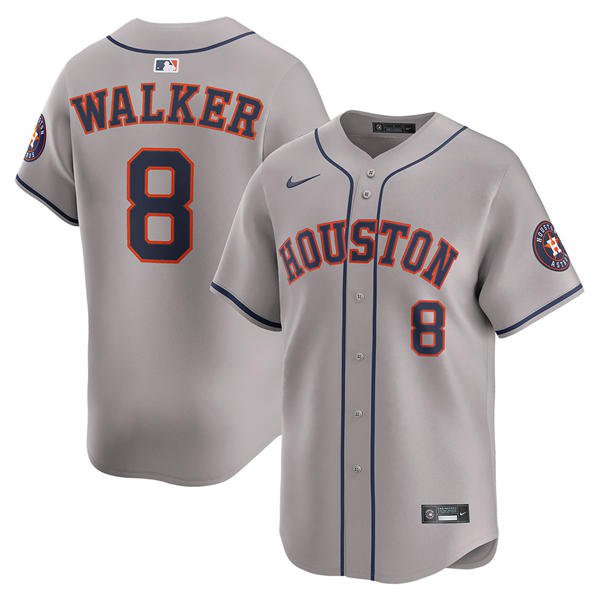 Houston Astros #8 Christian Walker Gray Road Limited Jersey