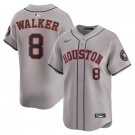 Houston Astros #8 Christian Walker Gray Road Limited Jersey