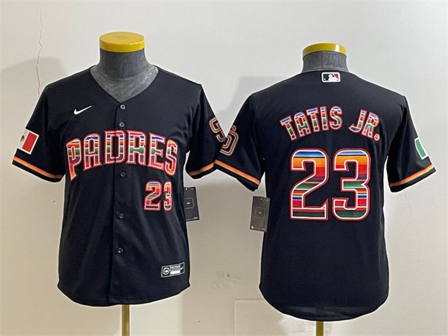 SDP #23 Fernando Tatis Jr. Black Mexico Cool Base Stitched Jersey