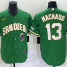 Men's SDP #13 Manny Machado Green Cool Player Jersey
