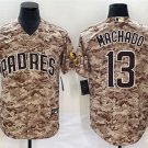 Men's SDP #13 Manny Machado Camo Cool Base Stitched Jersey